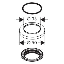 Hansgrohe Unterlegscheibe 1-Loch Waschtischmischer, Chrom... HANSGROHE-32799000 4011097617107 (Abb. 1)