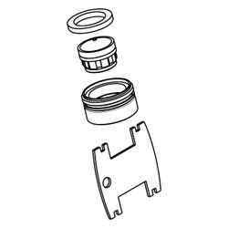 Hansgrohe Luftsprudler M24x1, 5l/min, Diebstahlsicherung, Chrom, 98802000... HANSGROHE-98802000 4011097609621 (Abb. 1)