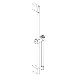 hansgrohe Unica Brausestange Pulsify S 669mm Mattweiß mit Push Handbrausehalter und... HANSGROHE-24400700 4059625489048 (Abb. 1)