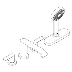 Hansgrohe Vivenis 4-Loch Wannenrandarmatur, 23,9l/min, sBox, Brushed Bronze... HANSGROHE-75444140 4059625555538 (Abb. 1)
