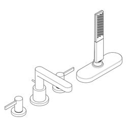 hansgrohe Finoris 4-Loch Wannenrandarmatur mit sBox, Chrom... HANSGROHE-76444000 4059625337592 (Abb. 1)