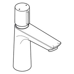 Hansgrohe Talis E Selbstschluss-Waschtischmischer 110mm, Chrom, Temperaturregulieru... HANSGROHE-71718000 4059625338841 (Abb. 1)