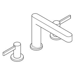 hansgrohe Finoris 3-Loch Waschtischarmatur 110mm 5l/min Mattschwarz mit Push-Open G... HANSGROHE-76033670 4059625338094 (Abb. 1)