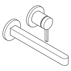 hansgrohe Finoris 2-Loch Waschtischmischer Unterputz 5l/min, Mattweiß, F-Set langer... HANSGROHE-76050700 4059625337868 (Abb. 1)