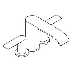 hansgrohe Vivenis 3-Loch Waschtischarmatur 90mm 5l/min Mattschwarz mit Zugstangen-G... HANSGROHE-75033670 4059625337387 (Abb. 1)