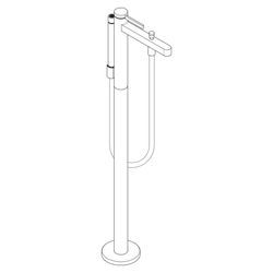hansgrohe Finoris Einhebel-Wannenmischer bodenstehend 20,6l/min, Mattweiß... HANSGROHE-76445700 4059625337493 (Abb. 1)