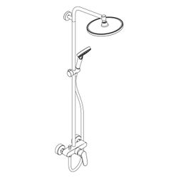 hansgrohe Crometta S Showerpipe 240mm 1jet 15l/min mit Einhebelmischer, Chrom... HANSGROHE-27269000 4011097775920 (Abb. 1)