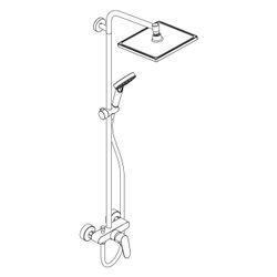 hansgrohe Crometta E Showerpipe 240mm 1jet 15l/min mit Einhebelmischer, Chrom... HANSGROHE-27284000 4011097775883 (Abb. 1)
