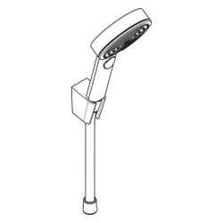hansgrohe Pulsify Select S Brausehalterset 105mm 11,4l/min 3jet Relaxation, Mattsch... HANSGROHE-24302670 4059625358405 (Abb. 1)