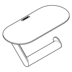 hansgrohe WallStoris Toilettenpapierhalter mit Ablage, Mattschwarz... HANSGROHE-27928670 4059625352779 (Abb. 1)