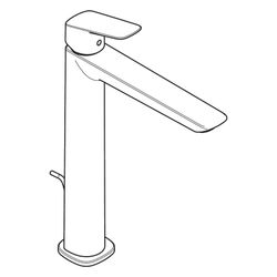 hansgrohe Logis Einhebel-Waschtischmischer 240mm 5l/min Fine, Mattschwarz für Aufsa... HANSGROHE-71257670 4059625462195 (Abb. 1)
