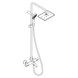 hansgrohe Vernis Shape Showerpipe 230mm 1jet 20l/min EcoSmart mit Wannenthermostat,... HANSGROHE-26098000 4059625314784 (Abb. 1)