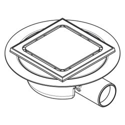 hansgrohe RainDrain Spot Komplettset Punktablauf 150x150mm, Edelstahl gebürstet... HANSGROHE-56055800 4059625349465 (Abb. 1)