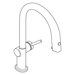 hansgrohe Aqittura FilterSystem M91, Einhebel-Küchenmischer 210mm 6,5l/min Mattschw... HANSGROHE-76801670 4059625391136 (Abb. 1)