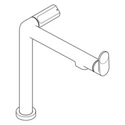 hansgrohe Aqittura SodaSystem M91, Einhebel-Küchenmischer 240mm 6,5l/min 1jet, Star... HANSGROHE-76810800 4059625391310 (Abb. 1)