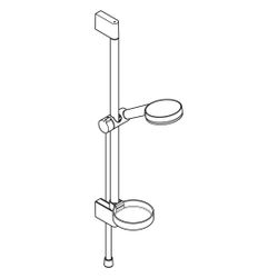 hansgrohe Crometta Brauseset 100mm Vario mit Brausestange 650mm 13,8l/min Seifensch... HANSGROHE-26553400 4011097791975 (Abb. 1)