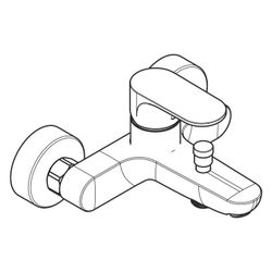 hansgrohe Rebris S Einhebel-Wannenmischer Aufputz 20,4l/min, Chrom... HANSGROHE-72440000 4059625402122 (Abb. 1)