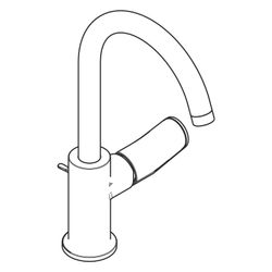 hansgrohe Rebris S Einhebel-Waschtischmischer 210mm 5l/min Chrom mit Schwenkauslauf... HANSGROHE-72536000 4059625401699 (Abb. 1)