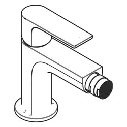 hansgrohe Rebris E Einhebel-Bidetmischer, 5l/min Mattschwarz mit Metall-Zugstangen-... HANSGROHE-72213670 4059625413043 (Abb. 1)
