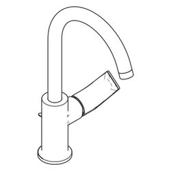 hansgrohe Rebris E Einhebel-Waschtischmischer 210mm 5l/min Chrom mit Schwenkauslauf... HANSGROHE-72576000 4059625401873 (Abb. 1)