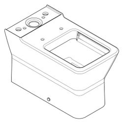 Hansgrohe EluPura Original Q Stand-WC für aufg. Spülkasten 640 wandbündig, h/v Abga... HANSGROHE-61177450 4059625536490 (Abb. 1)