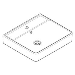 hansgrohe Xanuia Q Aufsatzwaschtisch geschliffen 550x480mm mit Hahnloch und Überlau... HANSGROHE-60238450 4059625535356 (Abb. 1)
