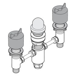 Hansgrohe AXOR Grundkörper für 3-Loch Wannenrandarmatur, Keramikventile 90 Grad, G ... HANSGROHE-15484180 4059625077603 (Abb. 1)