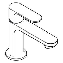 hansgrohe Rebris S Standventil 80mm mit Hebelgriff Chrom für Kaltwasser oder vorgem... HANSGROHE-72503000 4059625402399 (Abb. 1)