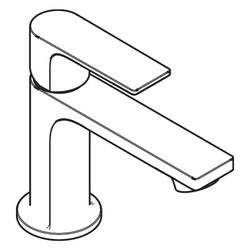 hansgrohe Rebris E Standventil 80mm, mit Hebelgriff Chrom für Kaltwasser oder vorge... HANSGROHE-72506000 4059625412732 (Abb. 1)