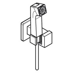 Hansgrohe Bidette Handbrause 1jet E EcoSmart 6,2l/min für Warmwasser, Brausehalter,... HANSGROHE-29233340 4059625406137 (Abb. 1)