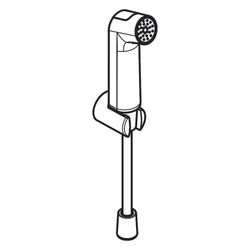 hansgrohe Bidette Handbrause S 1jet EcoSmart 6,2l/min Chrom mit Brausehalter, Druck... HANSGROHE-29234000 4059625406199 (Abb. 1)