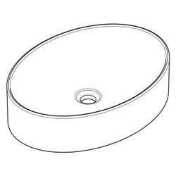 hansgrohe Xuniva D Aufsatzwaschtisch 550x400mm ohne Hahnloch und Überlauf, Weiß... HANSGROHE-60165450 4059625475645 (Abb. 1)