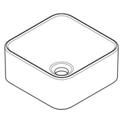 hansgrohe Xuniva Q Aufsatzwaschtisch 300x300mm ohne Hahnloch und Überlauf, Weiß... HANSGROHE-60167450 4059625475683 (Abb. 1)