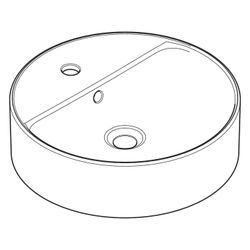 hansgrohe Xuniva S Aufsatzwaschtisch 450x450mm mit Hahnloch und Überlauf, Weiß... HANSGROHE-60169450 4059625475720 (Abb. 1)