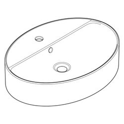 hansgrohe Xuniva D Aufsatzwaschtisch 600x450mm mit Hahnloch und Überlauf, SmartClea... HANSGROHE-61078450 4059625475775 (Abb. 1)