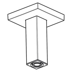 Hansgrohe Deckenanschluss E, 100mm, Unterputzmontage, Brushed Black Chrome... HANSGROHE-24338340 4059625533239 (Abb. 1)