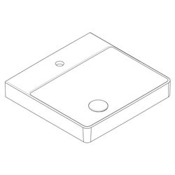 hansgrohe Xelu Q Aufsatz-Handwaschbecken geschliffen 500x480mm mit Hahnloch ohne Üb... HANSGROHE-61014450 4059625413876 (Abb. 1)
