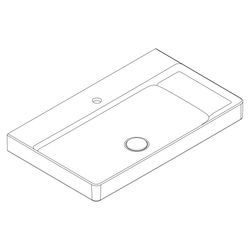 hansgrohe Xelu Q Aufsatzwaschtisch geschliffen, Ablage rechts 800x480mm mit Hahnloc... HANSGROHE-61027450 4059625414002 (Abb. 1)