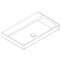 hansgrohe Xelu Q Waschtisch mit Ablage rechts 800x480mm ohne Hahnloch und Überlauf,... HANSGROHE-61026450 4059625413999 (Abb. 1)