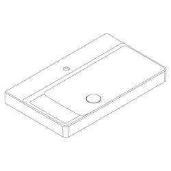 hansgrohe Xelu Q Waschtisch mit Ablage links 800x480mm mit Hahnloch ohne Überlauf, ... HANSGROHE-61030450 4059625414033 (Abb. 1)