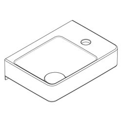 hansgrohe Xelu Q Handwaschbecken mit Ablage rechts 360x250mm mit Hahnloch ohne Über... HANSGROHE-61084450 4059625415412 (Abb. 1)