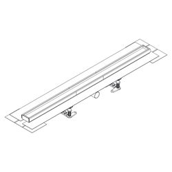 Hansgrohe RainDrain Compact Komplettset Duschrinne 1000mm, befliesbar für flache In... HANSGROHE-56171000 4059625429945 (Abb. 1)