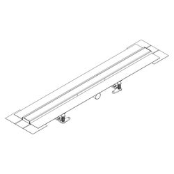 Hansgrohe RainDrain Compact Komplettset Duschrinne 1000mm, für flache Installation,... HANSGROHE-56170800 4059625429952 (Abb. 1)