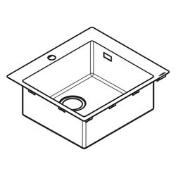 Hansgrohe Einbauspüle S71 S711-F450 450, Edelstahl... HANSGROHE-43301800 4059625007082 (Abb. 1)