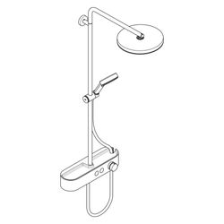 hansgrohe Pulsify S Showerpipe 260mm 1jet 10,9l/min Chrom mit ShowerTablet Select 4... HANSGROHE-24220000 4059625358375 (Abb. 1)