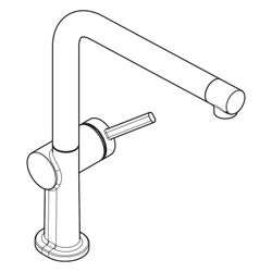 hansgrohe Talis M54, Einhebel-Küchenmischer 270mm 5l/min Mattschwarz, 1jet Niederdr... HANSGROHE-72859670 4059625450031 (Abb. 1)