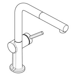 hansgrohe Talis M54, Einhebel-Küchenmischer 270mm 8l/min Chrom, 1jet Ausziehauslauf... HANSGROHE-72808000 4059625255278 (Abb. 1)