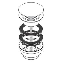 hansgrohe Garnitur Push-Open DN 32, Chrom, für Waschtisch- und Bidetmischer... HANSGROHE-50100000 4011097369495 (Abb. 1)