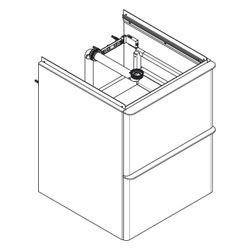 Hansgrohe Xelu Q Waschtischunterschrank Nussbaum Dunkel 480x475mm, Griff Mattweiß m... HANSGROHE-54022700 4059625455173 (Abb. 1)