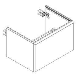 Hansgrohe Xelu Q Waschtischunterschrank Weiß Hochglanz 780x550mm, 1 SK für Konsole,... HANSGROHE-54054700 4059625455913 (Abb. 1)